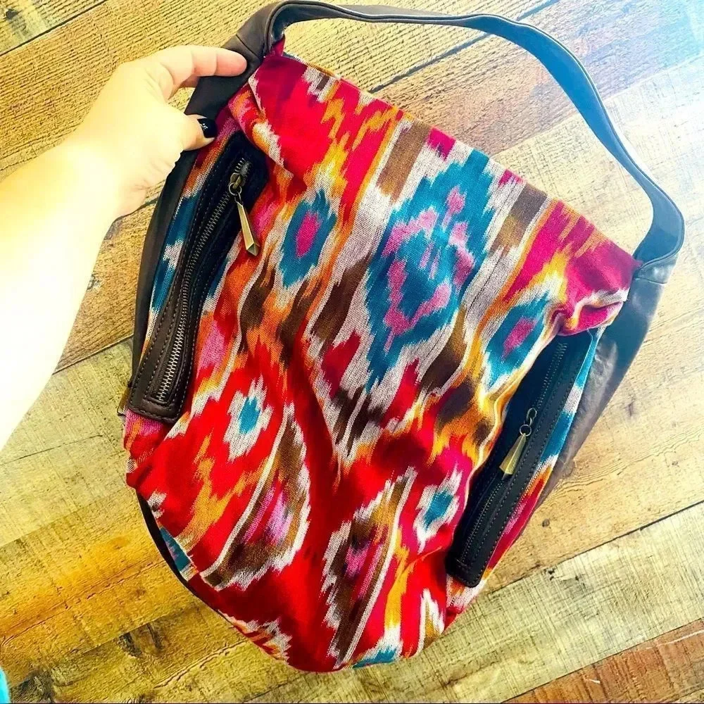 Bryan Nicole Aztec Print Hobo Bag